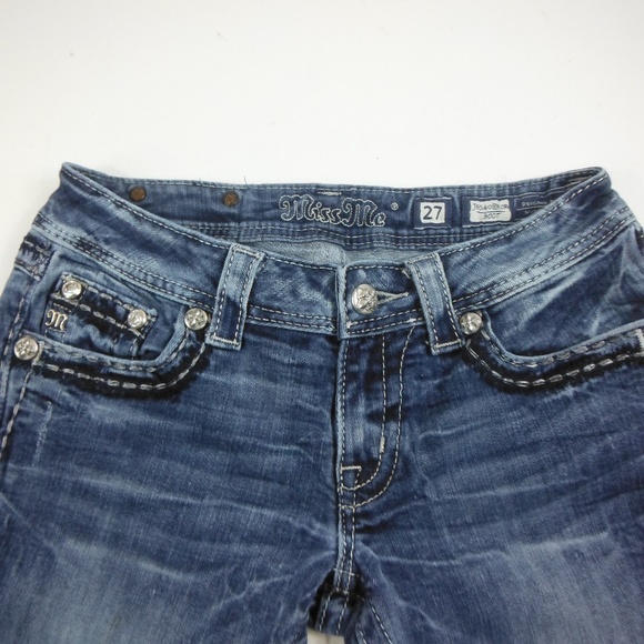 Miss Me Bling Pocket Boot Cut Denim Jeans - 27 - Picture 5 of 8